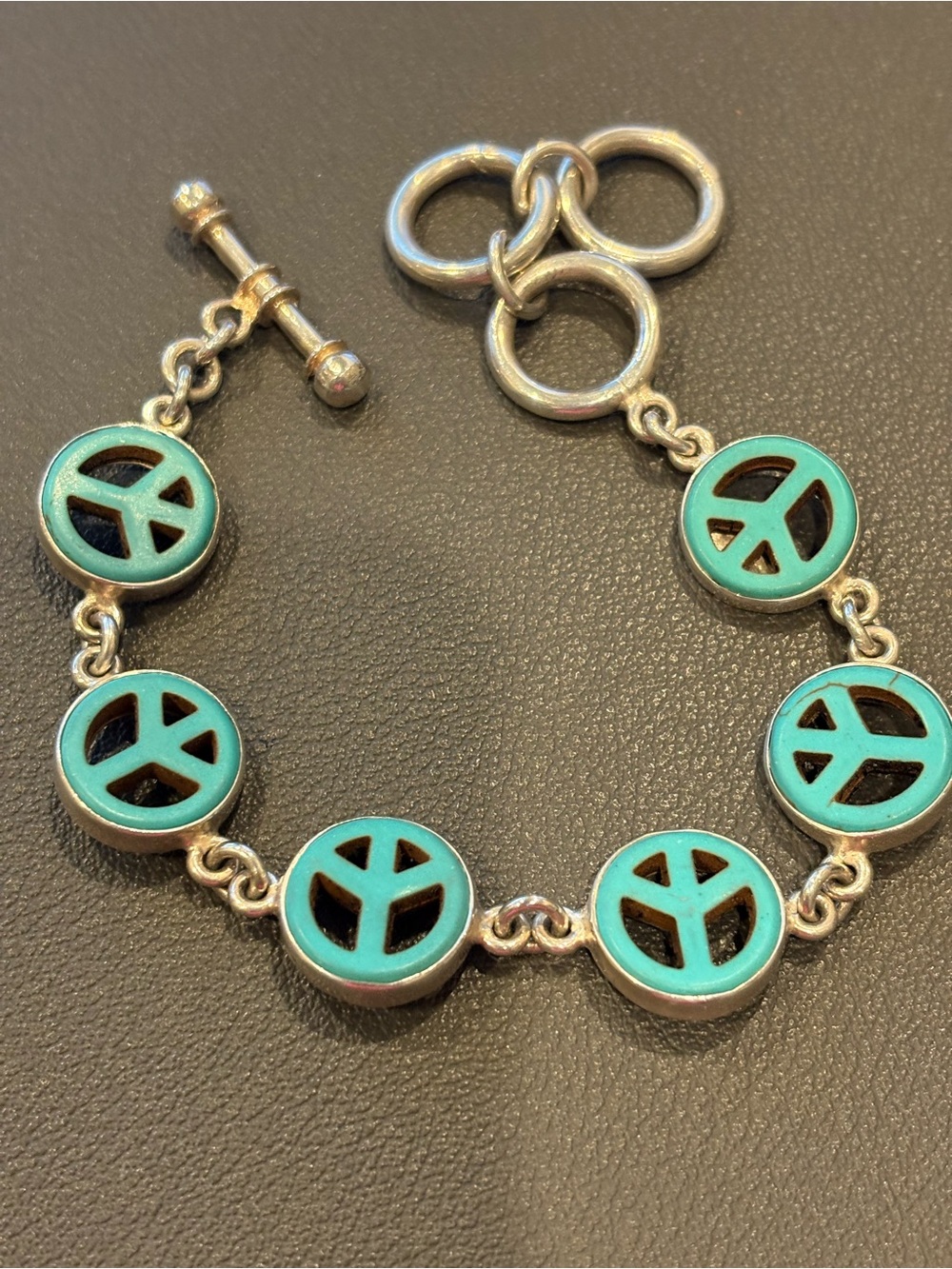 Charles Albert Peace Sign Bracelet